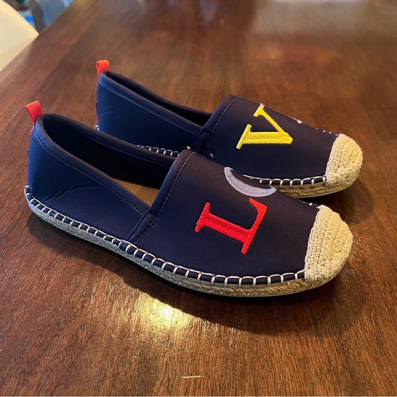 Seastar Beachwear ‘Love’ Beachcomber embroidered Espadrilles Shoes Size W6 - Picture 2 of 6